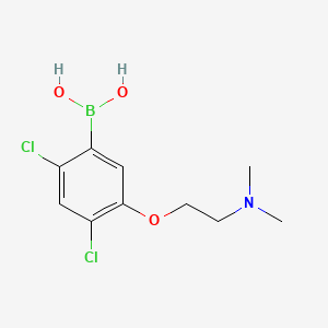 molecular formula C10H14BCl2NO3 B581821 2,4-Dichloro-5-(2-(dimethylamino)ethoxy)phenylboronic acid CAS No. 1256346-48-1