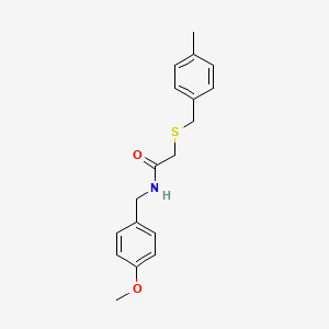 molecular formula C18H21NO2S B5818226 N-(4-methoxybenzyl)-2-[(4-methylbenzyl)thio]acetamide 