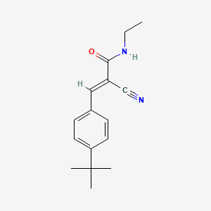molecular formula C16H20N2O B5818227 3-(4-tert-butylphenyl)-2-cyano-N-ethylacrylamide 