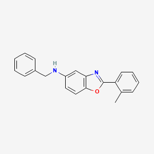 molecular formula C21H18N2O B5818238 N-benzyl-2-(2-methylphenyl)-1,3-benzoxazol-5-amine 