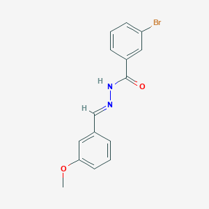 molecular formula C15H13BrN2O2 B5818240 3-bromo-N'-(3-methoxybenzylidene)benzohydrazide 