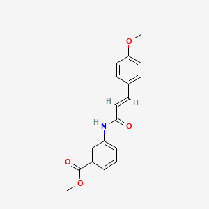 molecular formula C19H19NO4 B5818252 methyl 3-{[3-(4-ethoxyphenyl)acryloyl]amino}benzoate 