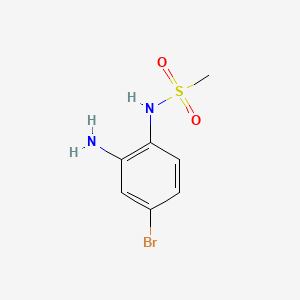 molecular formula C7H9BrN2O2S B581826 N-(2-amino-4-bromophenyl)methanesulfonamide CAS No. 156522-16-6
