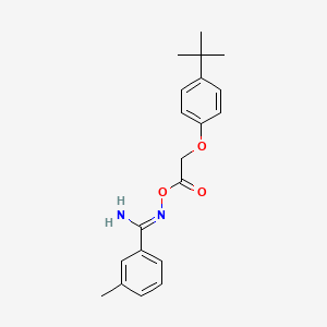 molecular formula C20H24N2O3 B5818278 N'-{[(4-tert-butylphenoxy)acetyl]oxy}-3-methylbenzenecarboximidamide 