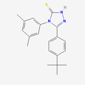 molecular formula C20H23N3S B5818284 5-(4-tert-butylphenyl)-4-(3,5-dimethylphenyl)-2,4-dihydro-3H-1,2,4-triazole-3-thione 