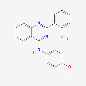 molecular formula C21H17N3O2 B5818289 2-{4-[(4-methoxyphenyl)amino]-2-quinazolinyl}phenol 