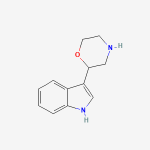 molecular formula C12H14N2O B581829 2-(1H-Indol-3-yl)morpholine CAS No. 1368546-49-9