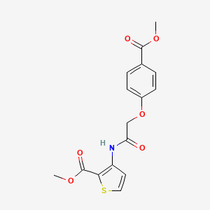 molecular formula C16H15NO6S B5818303 methyl 3-({[4-(methoxycarbonyl)phenoxy]acetyl}amino)-2-thiophenecarboxylate 