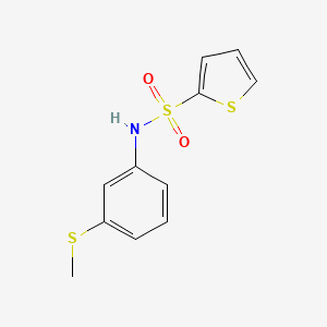 molecular formula C11H11NO2S3 B5818309 N-[3-(methylthio)phenyl]-2-thiophenesulfonamide 