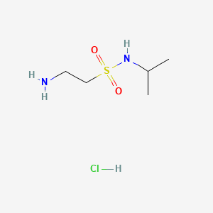 molecular formula C5H15ClN2O2S B581832 2-amino-N-(propan-2-yl)ethane-1-sulfonamide hydrochloride CAS No. 161897-67-2