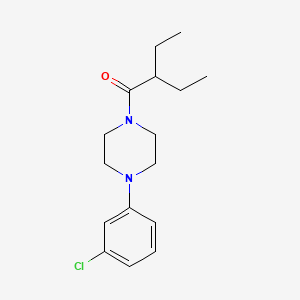 molecular formula C16H23ClN2O B5818327 1-(3-chlorophenyl)-4-(2-ethylbutanoyl)piperazine 