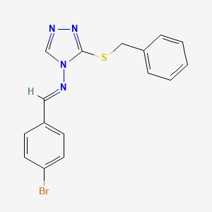 molecular formula C16H13BrN4S B5818336 3-(benzylthio)-N-(4-bromobenzylidene)-4H-1,2,4-triazol-4-amine 
