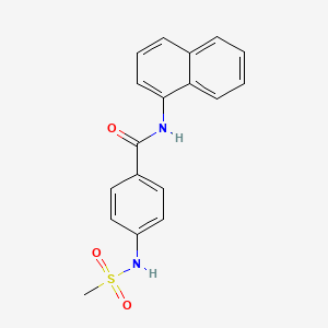 molecular formula C18H16N2O3S B5818342 4-[(methylsulfonyl)amino]-N-1-naphthylbenzamide 