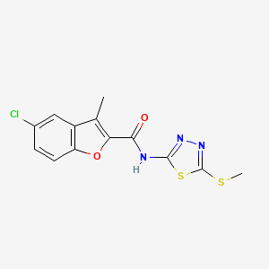 5-chloro-3-methyl-N-[5-(methylthio)-1,3,4-thiadiazol-2-yl]-1-benzofuran-2-carboxamide