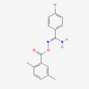 molecular formula C16H15BrN2O2 B5818390 4-bromo-N'-[(2,5-dimethylbenzoyl)oxy]benzenecarboximidamide 