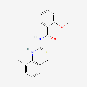 molecular formula C17H18N2O2S B5818407 N-{[(2,6-dimethylphenyl)amino]carbonothioyl}-2-methoxybenzamide 