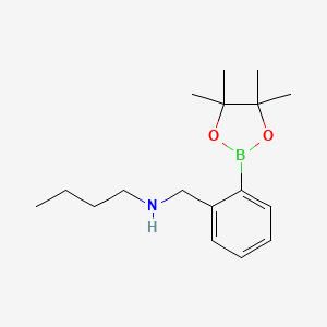 N-[[2-(4,4,5,5-tetramethyl-1,3,2-dioxaborolan-2-yl)phenyl]methyl]butan-1-amine