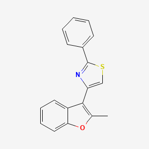 molecular formula C18H13NOS B5818424 4-(2-methyl-1-benzofuran-3-yl)-2-phenyl-1,3-thiazole 