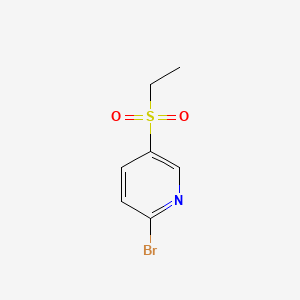 molecular formula C7H8BrNO2S B581843 2-Bromo-5-(ethylsulfonyl)pyridine CAS No. 1227384-81-7