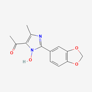 1-[2-(1,3-benzodioxol-5-yl)-1-hydroxy-4-methyl-1H-imidazol-5-yl]ethanone