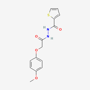 molecular formula C14H14N2O4S B5818443 N'-[2-(4-methoxyphenoxy)acetyl]-2-thiophenecarbohydrazide 