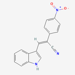 molecular formula C17H11N3O2 B5818449 3-(1H-indol-3-yl)-2-(4-nitrophenyl)acrylonitrile 