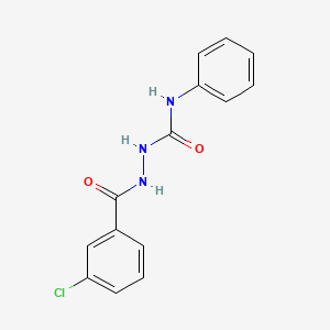 molecular formula C14H12ClN3O2 B5818459 2-(3-chlorobenzoyl)-N-phenylhydrazinecarboxamide 