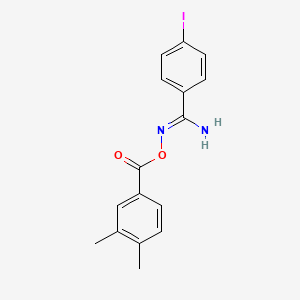 molecular formula C16H15IN2O2 B5818467 N'-[(3,4-dimethylbenzoyl)oxy]-4-iodobenzenecarboximidamide 