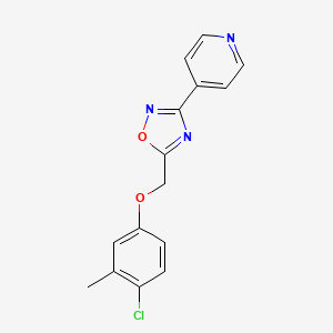 molecular formula C15H12ClN3O2 B5818471 4-{5-[(4-chloro-3-methylphenoxy)methyl]-1,2,4-oxadiazol-3-yl}pyridine 