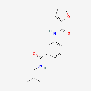 molecular formula C16H18N2O3 B5818475 N-{3-[(isobutylamino)carbonyl]phenyl}-2-furamide 