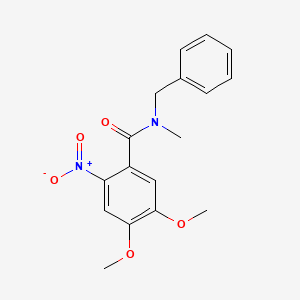 molecular formula C17H18N2O5 B5818478 N-benzyl-4,5-dimethoxy-N-methyl-2-nitrobenzamide 