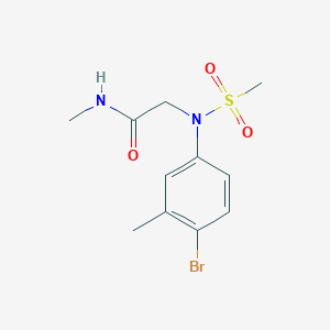 molecular formula C11H15BrN2O3S B5818502 N~2~-(4-bromo-3-methylphenyl)-N~1~-methyl-N~2~-(methylsulfonyl)glycinamide 