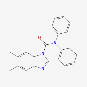 molecular formula C22H19N3O B5818506 5,6-dimethyl-N,N-diphenyl-1H-benzimidazole-1-carboxamide 