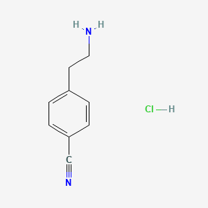 molecular formula C9H11ClN2 B581851 4-(2-Aminoethyl)benzonitrile hydrochloride CAS No. 167762-80-3