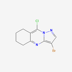 molecular formula C10H9BrClN3 B581852 3-Bromo-9-chloro-5,6,7,8-tetrahydropyrazolo[5,1-b]quinazoline CAS No. 1310250-38-4