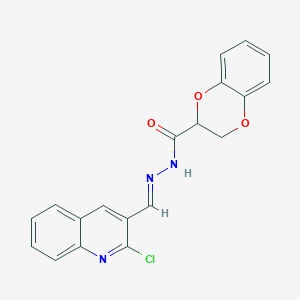 molecular formula C19H14ClN3O3 B5818526 N'-[(2-chloro-3-quinolinyl)methylene]-2,3-dihydro-1,4-benzodioxine-2-carbohydrazide 
