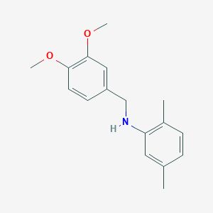 molecular formula C17H21NO2 B5818528 (3,4-dimethoxybenzyl)(2,5-dimethylphenyl)amine 