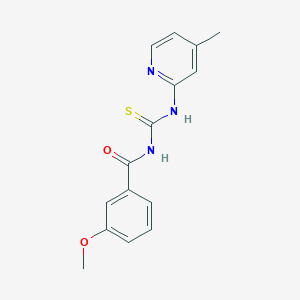 molecular formula C15H15N3O2S B5818535 3-methoxy-N-{[(4-methyl-2-pyridinyl)amino]carbonothioyl}benzamide 