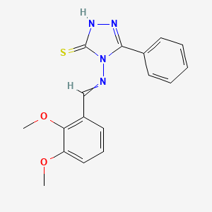 molecular formula C17H16N4O2S B5818543 4-[(2,3-dimethoxybenzylidene)amino]-5-phenyl-4H-1,2,4-triazole-3-thiol 