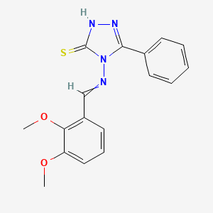 molecular formula C17H16N4O2S B5818543 4-[(2,3-二甲氧基亚苄基)氨基]-5-苯基-4H-1,2,4-三唑-3-硫醇 