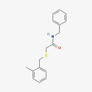molecular formula C17H19NOS B5818546 N-benzyl-2-[(2-methylbenzyl)thio]acetamide 