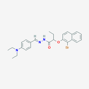 molecular formula C25H28BrN3O2 B5818554 2-[(1-bromo-2-naphthyl)oxy]-N'-[4-(diethylamino)benzylidene]butanohydrazide 
