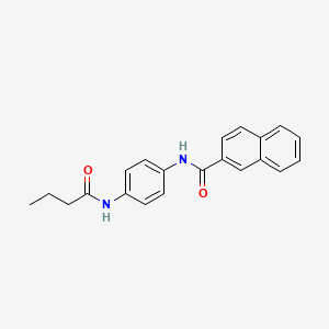 molecular formula C21H20N2O2 B5818559 N-[4-(butyrylamino)phenyl]-2-naphthamide 