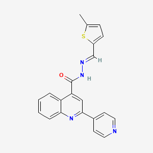 N'-[(5-methyl-2-thienyl)methylene]-2-(4-pyridinyl)-4-quinolinecarbohydrazide