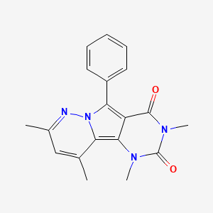 molecular formula C19H18N4O2 B5818572 1,3,8,10-tetramethyl-5-phenylpyrimido[4',5':3,4]pyrrolo[1,2-b]pyridazine-2,4(1H,3H)-dione 