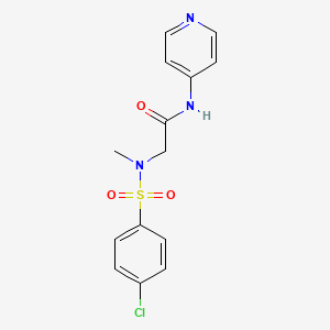 molecular formula C14H14ClN3O3S B5818578 N~2~-[(4-chlorophenyl)sulfonyl]-N~2~-methyl-N~1~-4-pyridinylglycinamide 