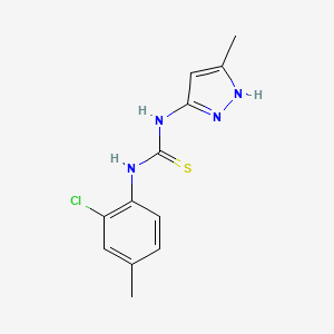 molecular formula C12H13ClN4S B5818581 N-(2-chloro-4-methylphenyl)-N'-(3-methyl-1H-pyrazol-5-yl)thiourea 