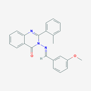 molecular formula C23H19N3O2 B5818583 3-[(3-methoxybenzylidene)amino]-2-(2-methylphenyl)-4(3H)-quinazolinone 