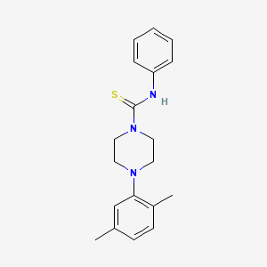 molecular formula C19H23N3S B5818588 4-(2,5-dimethylphenyl)-N-phenyl-1-piperazinecarbothioamide 