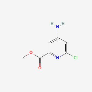 molecular formula C7H7ClN2O2 B581859 4-氨基-6-氯吡啶-2-甲酸甲酯 CAS No. 1235475-17-8